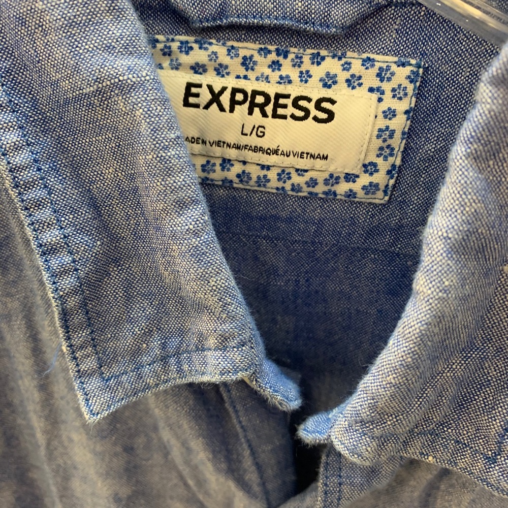 Express men’s denim shirt large
